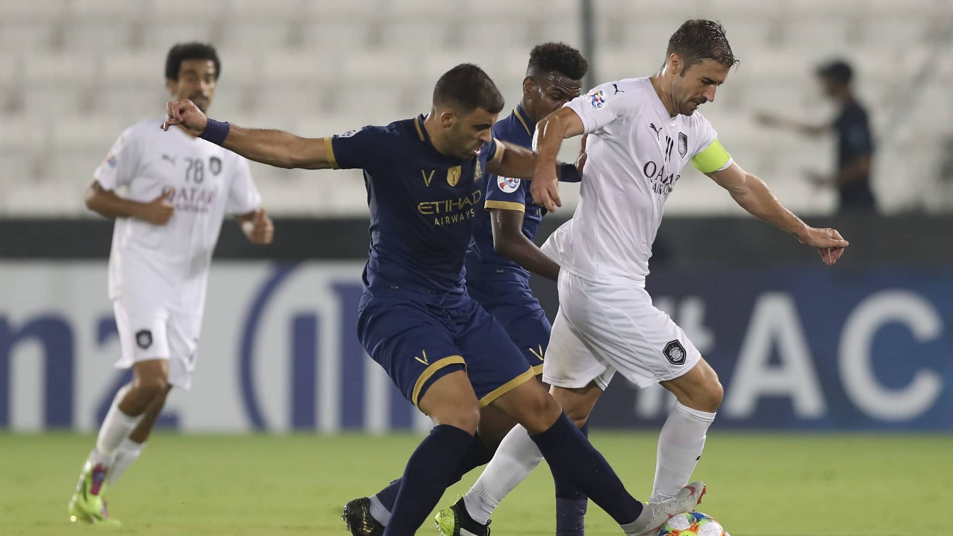 Action from Al Sadd and Al Nassr match